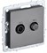 BRITE Роз. двойная TV+SAT РТВ/РСп12-БрС сталь IEK BR-AF20-O-K46 - фото 242058