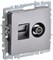 BRITE Роз. двойная TV+RJ45 кат.5E РТВ/РК12-БрС сталь IEK BR-AK20-1-K46 - фото 242059