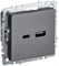 BRITE Роз. USB A+C 18Вт РЮ11-1-БрС сталь IEK BR-U22-018-K46 - фото 242071
