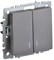 BRITE Выключ. 2-кл. с инд. 10А ВС10-2-1-БрС сталь IEK BR-V20-1-10-K46 - фото 242076