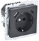 BRITE Роз. с з/к/ш 16А с USB A+C 18Вт РЮш11-1-БрГ граф. IEK BR-R14-16-U22-018-K53 - фото 242088