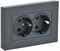 BRITE Роз. 2-я с з/к без з/ш 16А в сб. РС12-3-БрГ граф. IEK BR-R21-16-K53-F - фото 242090