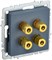 BRITE Аудиорозетка 4-мест. РА10-БрМ мар. IEK BR-S40-K35 - фото 242115