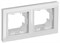 BRITE Рамка 2-мест. IP44 РУ-2-БрБ-44 бел. IEK BR-M22-44-K01 - фото 242168