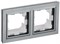 BRITE Рамка 2-мест. IP44 РУ-2-БрС-44 сталь IEK BR-M22-44-K46 - фото 242174