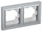 BRITE Рамка 2-мест. IP44 РУ-2-БрА-44 алюм. IEK BR-M22-44-K47 - фото 242175