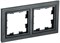 BRITE Рамка 2-мест. РУ-2-БрЧ черн. IEK BR-M22-K02 - фото 242178