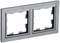 BRITE Рамка 2-мест. РУ-2-БрС сталь IEK BR-M22-K46 - фото 242184