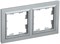 BRITE Рамка 2-мест. РУ-2-БрА алюм. IEK BR-M22-K47 - фото 242185
