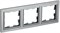 BRITE Рамка 3-мест. РУ-3-БрС сталь IEK BR-M32-K46 - фото 242194