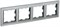 BRITE Рамка 4-мест. РУ-4-БрС сталь IEK BR-M42-K46 - фото 242204