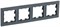 BRITE Рамка 4-мест. РУ-4-БрГ граф. IEK BR-M42-K53 - фото 242206
