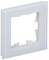 BRITE Рамка 1-мест. РУ-1-2-БрБ стекло бел. IEK BR-M12-G-K01 - фото 242207