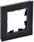 BRITE Рамка 1-мест. РУ-1-2-БрЧ стекло черн. IEK BR-M12-G-K02 - фото 242208