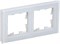 BRITE Рамка 2-мест. РУ-2-2-БрБ стекло бел. IEK BR-M22-G-K01 - фото 242211
