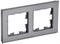 BRITE Рамка 2-мест. РУ-2-2-БрСе стекло сер. IEK BR-M22-G-K03 - фото 242213