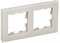 BRITE Рамка 2-мест. РУ-2-2-БрВа стекло ванильный IEK BR-M22-G-K10 - фото 242214