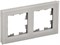 BRITE Рамка 2-мест. РУ-2-2-БрД стекло дым. IEK BR-M22-G-K30 - фото 242215