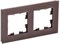 BRITE Рамка 2-мест. РУ-2-2-БрТБ стекло бр. IEK BR-M22-G-K45 - фото 242216