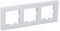 BRITE Рамка 3-мест. РУ-3-2-БрБ стекло бел. IEK BR-M32-G-K01 - фото 242217