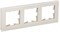 BRITE Рамка 3-мест. РУ-3-2-БрВа стекло ванильный IEK BR-M32-G-K10 - фото 242220