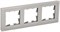 BRITE Рамка 3-мест. РУ-3-2-БрД стекло дым. IEK BR-M32-G-K30 - фото 242221