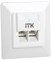 ITK Внутренняя инф. розетка RJ45 кат. 5Е UTP 2 порта CS2-1C5EU-2-1 - фото 243487