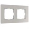 Рамка из стекла на 2 пост Senso дымчатый soft-touch W0023117 a067415 - фото 263238