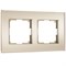 Рамка из стекла на 2 поста Senso шампань soft-touch W0023111 a064577 - фото 263372