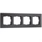 Рамка из стекла на 4 поста Senso черный soft-touch W0043108 a064575 - фото 263379