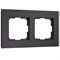 Рамка из стекла на 2 поста Senso черный soft-touch W0023108 a064573 - фото 263385