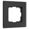 Рамка из стекла на 1 пост Senso черный soft-touch W0013108 a064572 - фото 263388