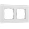 Рамка из стекла на 2 поста Senso белый soft-touch W0023101 a064565 - фото 263397