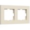 Рамка из поликарбоната на 2 поста Slab айвори софт W0022962 a062806 - фото 263809