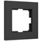 Рамка из поликарбоната на 1 пост Slab черный софт W0012908 a062799 - фото 263827
