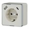 Розетка с заземлением, шторками и USB тип A+C Gallant слоновая кость W5071703 a057699 - фото 264523