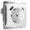 Розетка с заземлением, шторками и USB тип A+C (белый) W1171701 a056272 - фото 264596