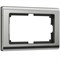 Рамка из металла для двойной розетки Metallic глянцевый никель W0081602 a051003 - фото 265757