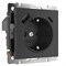 Розетка с заземлением, шторками и USB тип A+C (черный матовый) W1171708 a056275 - фото 279342