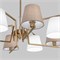 Умная потолочная люстра с тканевыми абажурами 60149/8 латунь a064981