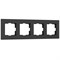 Рамка из поликарбоната на 4 поста Slab черный софт W0042908 a062802