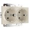 Розетка двойная с заземлением (айвори матовый) W1172062 a062427