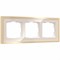 Рамка из металла на 3 поста Baguette айвори/латунь W0032851 a060236 - фото 306407