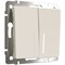 Выключатель двухклавишный с подсветкой (айвори матовый) W1120162 a059282