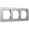 Рамка из металла на 3 поста Platinum алюминий W0032606 a059215