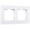 Рамка из стекла на 2 поста Favorit белый матовый W0021105 a051289