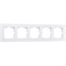 Рамка из стекла на 5 постов Favorit белый матовый W0051105 a051287