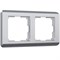 Рамка из поликарбоната на 2 поста Stream серебряный W0022106 a051266
