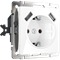 Розетка с заземлением, шторками и USBх2 (белая) W1171501 a051141