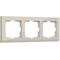 Рамка из поликарбоната на 3 поста Stark слоновая кость W0031803 a050910